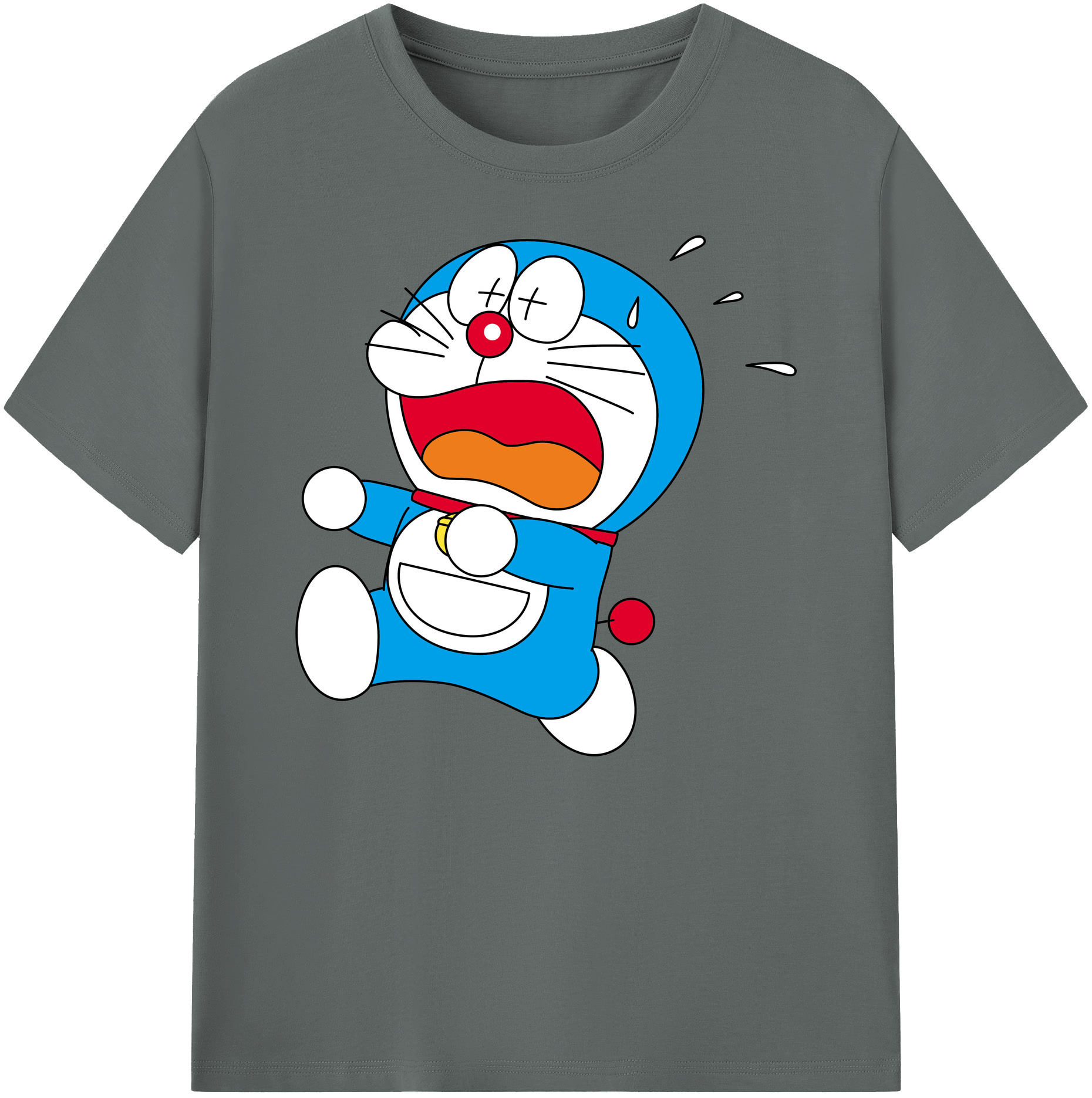 （画像用） ドラえもん Doraemon 綿100％ メンズ半袖Tシャツ｜肌触りやわらか＆通気性